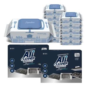 네츄럴오가닉 시그니처 세균닦는 행주물티슈 70매12팩+올클리너 다목적 세정티슈 100팩