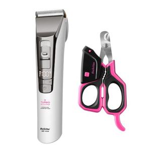 [바비온]★NEW★ 고양이 이발기 발톱깎이 SET (3단 터보 바리깡 SBC-8810 + LED 안전 발톱깎이 027R)