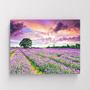 보석십자수 명화 풍경 라벤더 하늘 40x50