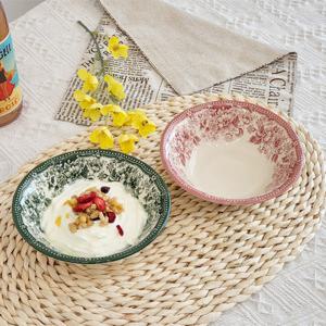 클레이탄 다이애나로즈 브런치 홈카페 접시 시리얼볼