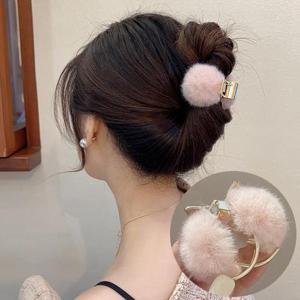 [홀리지]르푸 솜솜이 겨울 퍼 페이크퍼 헤어 집게핀