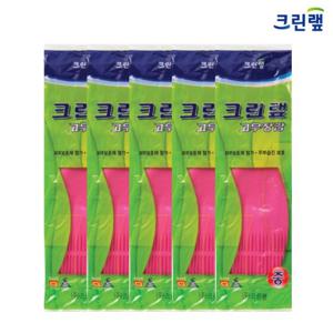 크린랩 고무장갑 (M)중 5켤레