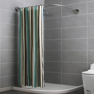 무타공 코너 샤워커튼봉 ㄱ자 욕실 화장실 커브 곡선봉 커튼봉 70-95cm N339