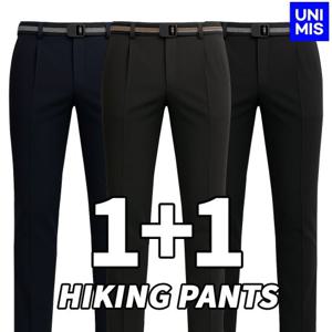 2장세트 유니미스 남성 봄가을 간절기 원턱 등산바지 빅사이즈 골프 단체복