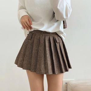 러블리감성 / 송년회 하운드투스 잔체크 테니스 미니 스커트 치마