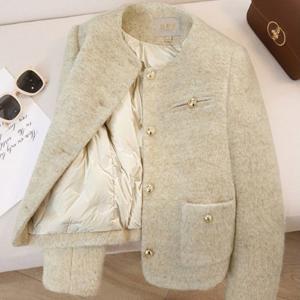 [블랙퀸] 샤티넬 기모 트위드 자켓 blk004332