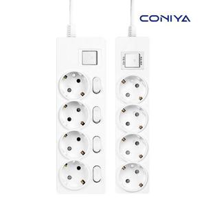 코니야 개별스위치 멀티탭 국산 4구 1.5m 과부하차단 멀티콘센트