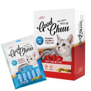 착한간식 굿츄 연어게살 15g x 60개 고양이간식