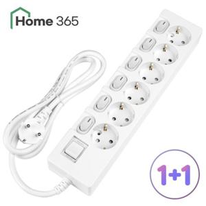 [홈365] 1+1 국산 개별멀티탭 6구 1.5m / 16A 접지 멀티콘센트