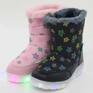 [레비스풋]키모 그린스타 기모 키즈 어린이 유아동 LED 겨울부츠