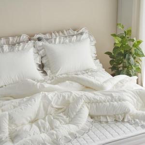 국내생산 60수 프릴이불 베게커버 패드 침구풀세트 킹/퀸사이즈 4종