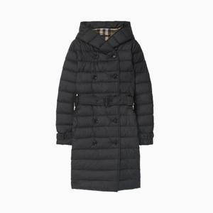 버버리 위틀리 WITLEY 벨티드 다운 후드 롱 패딩 81052081 80911081