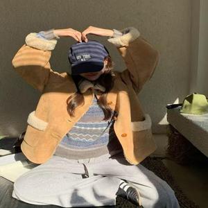 [모어오브]라테르 무스탕 코트 양털 하프코트 아우터