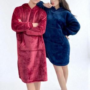 겨울 극세사 후드담요 잠옷 담요 입는 망토 커플 (49NWZ)