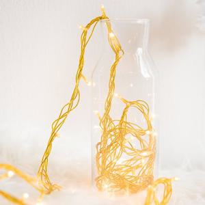 크리스마스 트리 전구 4mm 120P 노란선 (콘센트형) 줄 조명 캠핑 카페 펜션 장식 소품 파티 데코 꾸미기