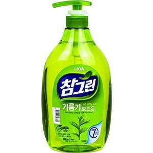 LION 참그린 기름기뽀드득 녹차 펌프 1kg (W9771FD)