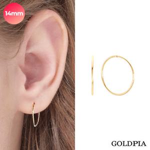12시이전당일출고 [골드피아] 14K 데일리 파이프링 귀걸이_14mm