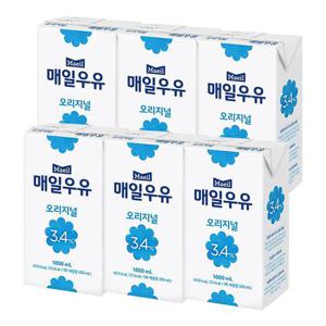 매일 멸균우유 오리지널 1000ml X 6팩