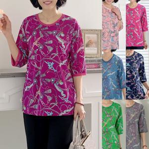 [엄마옷 로즈맘] 라솔체인7부티셔츠