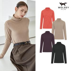 [최저가][WOLSEY] 25FW 울시 여성 DEUX TEX 하이넥 양면기모 티셔츠4종
