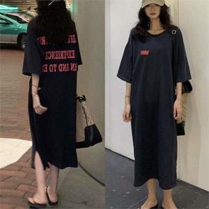 [프리티 글라라]레터링 원피스 원피스티 여름 홈웨어 실내복 s-11 (8363953)