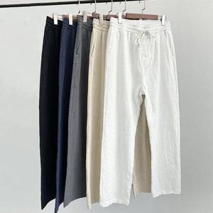 남성 밴딩바지 린넨 마 여름 슬랙스 팬츠 (WFHHQSL)
