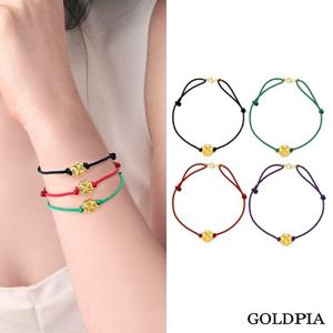 12시이전당일출고 [골드피아] 24K 순금 통통 네잎 클로버 팔찌