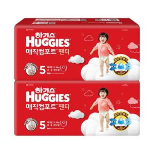 [하기스]하기스 매직컴포트 팬티형 5단계 공용 42매X2팩