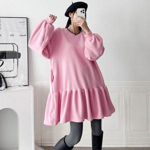 플러리싱 / 러블리 프릴 빅사이즈 미니 원피스  플러리싱