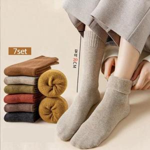 [7켤레세트] 발목이 길어 더 따뜻한 겨울양말