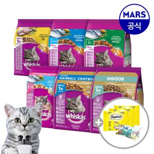 위스카스 포켓 건사료 3kg+캣닢쿠션+템테이션12gx3팩