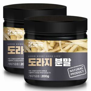 [조은약초] 국산 도라지 분말 200g x 2통구성 (총 400g)