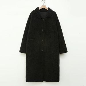 [디자이어로즈] 여성 뽀글이 롱자켓 롱무스탕