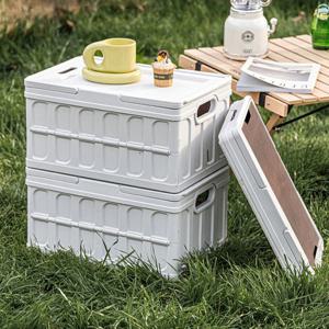 오픈형 캠핑 폴딩박스 56L 수납 접이식 감성 캠핑박스 대형 트렁크 S509