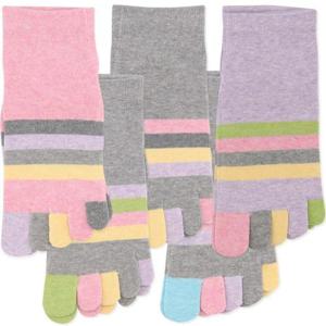 여성발가락양말 국내생산 여성 오색사 칼라 발가락양말 10켤레 여름여자양말 HWEEB4A3