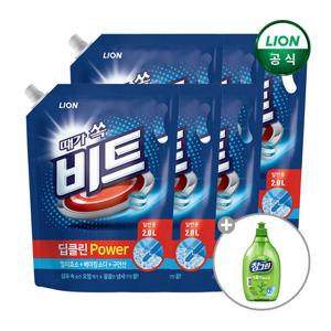 [비트] 딥클린파워 액체세제 2L 6개 + 참그린 주방세제 500g 용기 증정