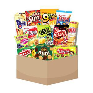 [오리온] 김인턴팩 과자선물세트 12종(포카칩 스윙칩 통크 마이구미 외 인기스낵&젤리 12개 간식세트)