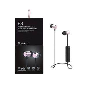 무선이어폰 넥밴드 블루투스4.2 HUGU B3 핑크블랙 (WA62C15)