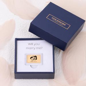 [골드모아] 순금 메시지 미니 골드바 0.5g 24k 프로포즈 결혼기념일 첫돌 생일 생신 진급선물