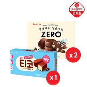 [롯데] 저당 미니 초코 아이스크림 3박스(제로 미니/티코 저당)
