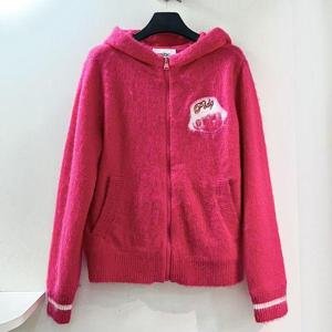 [파사디골프]모헤어 후드집업 방풍 니트 집업 가디건 점퍼 코랄핑크 여성 P24WBC351M