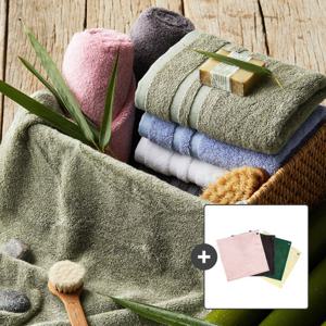 리뷰 1,400건★ [소프트터치] 프리미엄 뱀부얀 호텔수건 190g 10장 (대나무섬유100% +핸드타월 1장)