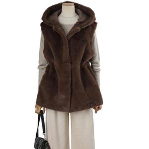 [쉬즈넘버나인]시엘로 후드 밍크퍼 조끼