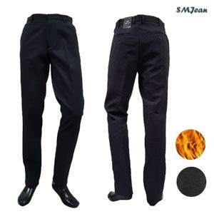 SMJ940 잔피엘 기모 정장바지 기본일자 남자 겨울바지 중년 신사바지
