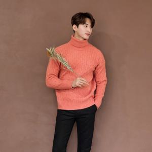 [게리오]6COLOR 꽈배기 램스울 니트 폴라