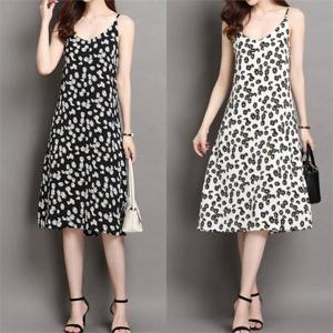 여름원피스 시원한 비치웨어 끈나시 꽃무늬 원피스