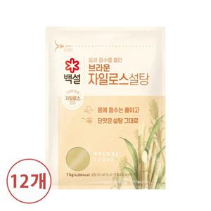 [CJ]백설 브라운 자일로스설탕 1kg X 12개