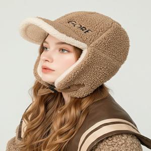 [루즈루나]라포레 뽀글 군밤 귀달이모자 트래퍼헷 겨울 방한 양털 뽀글이 귀덮개 벙거지