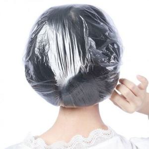 [에이치플러스몰]비닐 비닐캡 헤어캡 일회용 위생모 100P 염색 샤워캡