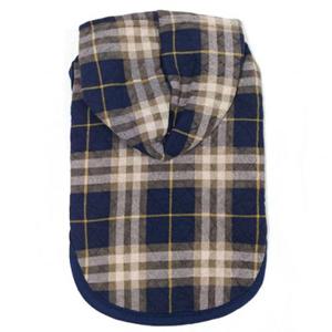 애견옷 강아지옷 체크 후드 네이비 1P 애견 사계절 외출복